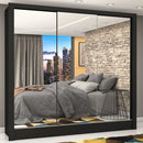 Guarda Roupa Casal Manhattan 3 Portas com Espelho - Ninho Móveis