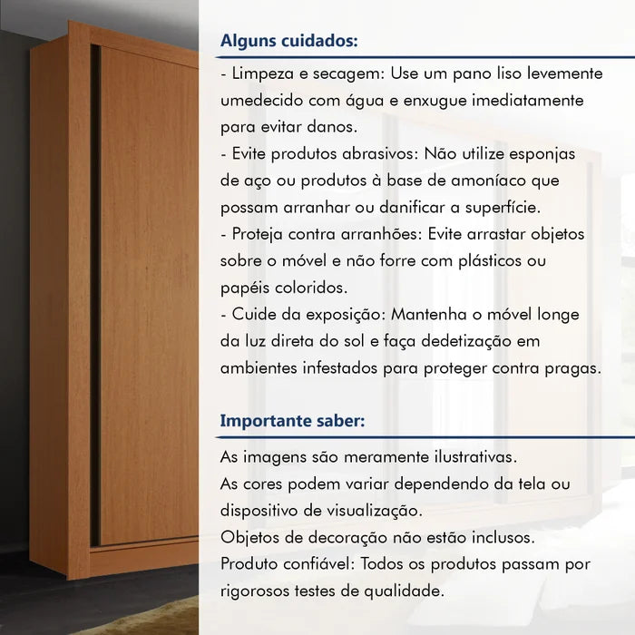 Guarda Roupa Casal Premium 4 Portas 4 Gavetas - Ninho Móveis