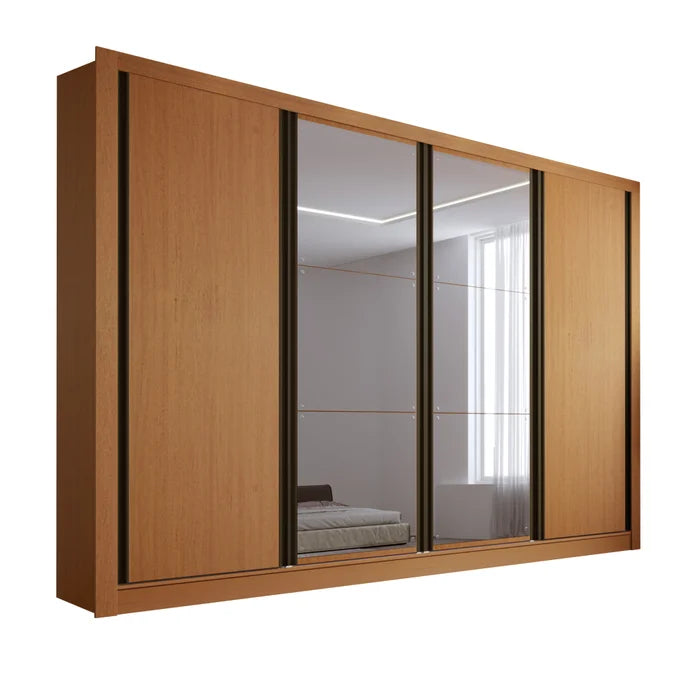 Guarda Roupa Casal Premium 4 Portas 4 Gavetas - Ninho Móveis