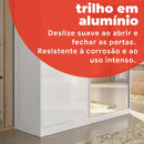 Guarda-Roupa 2 Portas de Correr com Espelho - Ninho Móveis