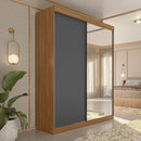 Guarda-Roupa 2 Portas de Correr com Espelho - Ninho Móveis