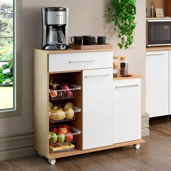 Fruteira/Balcão para Cozinha com 3 Portas - Ninho Móveis