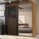 Guarda-Roupa Ripado 2 Portas com Espelho MDF - Ninho Móveis