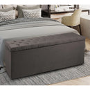 Calçadeira Báu 160cm em Suede - Ninho Móveis