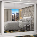 Guarda Roupa Casal Manhattan 3 Portas com Espelho - Ninho Móveis