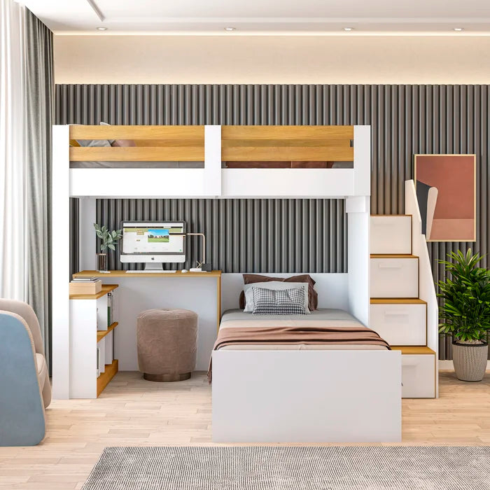 Beliche Comfort Solteiro Adulto com Escrivaninha - Ninho Móveis