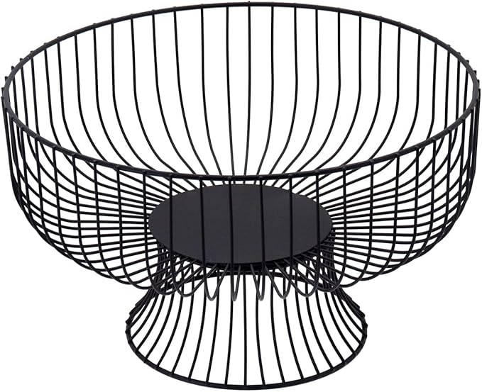 Fruteira Metal Preto com Pé - Ninho Móveis