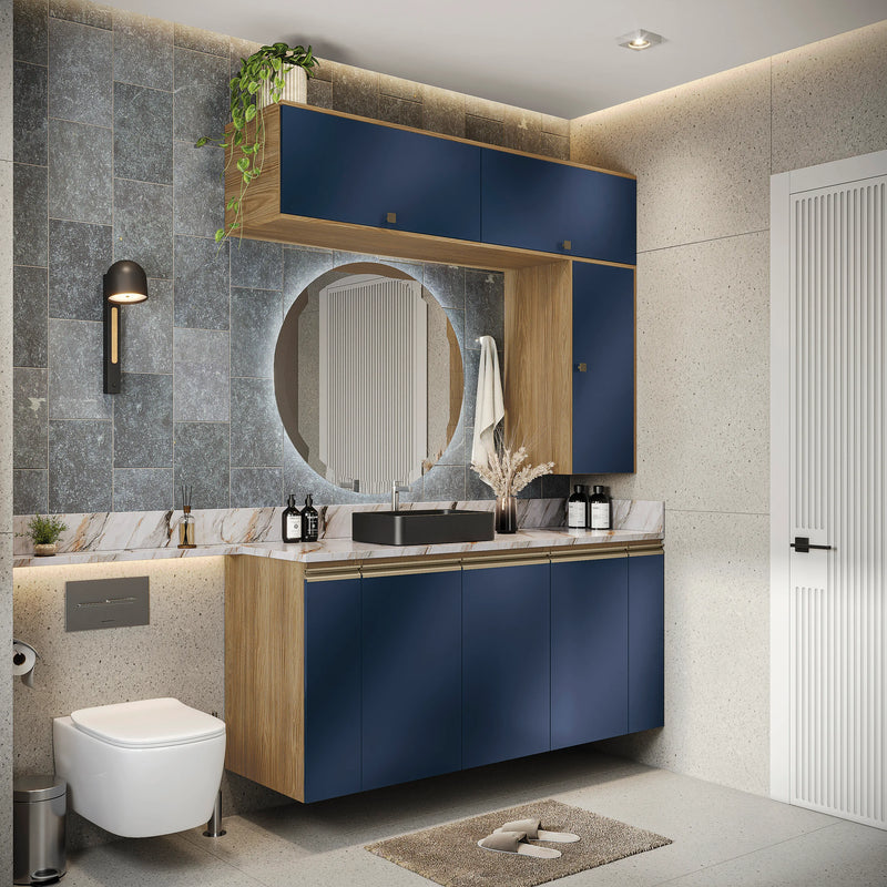 Conjunto para Banheiro Celeste 7 Peças - Ninho Móveis