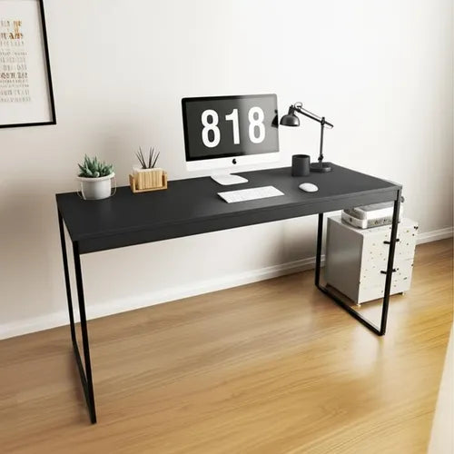 Mesa De Escritório Escrivaninha Preta Madeirado - Ninho Móveis