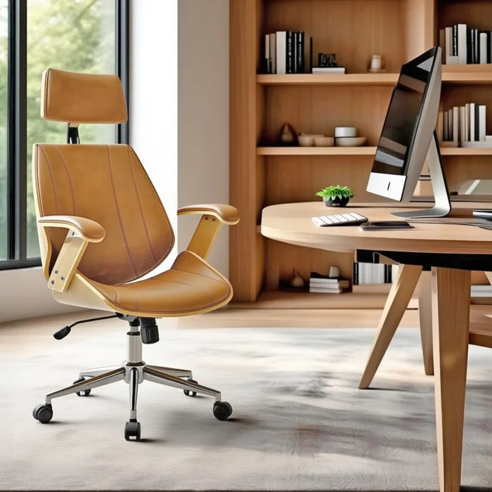 Cadeira de Escritório Ergonômica Executiva Caramelo - Ninho Móveis