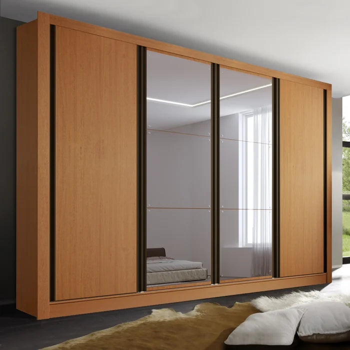 Guarda Roupa Casal Premium 4 Portas 4 Gavetas - Ninho Móveis