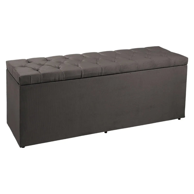 Calçadeira Báu 160cm em Suede - Ninho Móveis