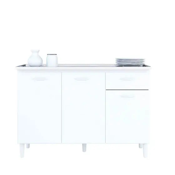 Balcão 3 Portas 1 Gaveta sem Tampo - Ninho Móveis