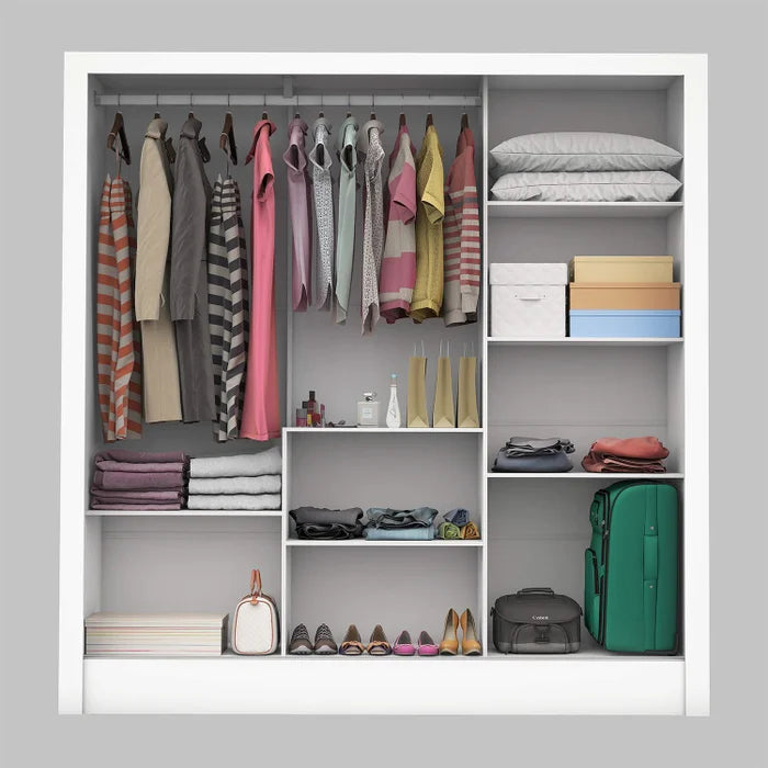 Guarda Roupa Casal Manhattan 3 Portas com Espelho - Ninho Móveis