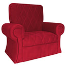 Poltrona Papai Noel em Suede Vermelho - Ninho Móveis