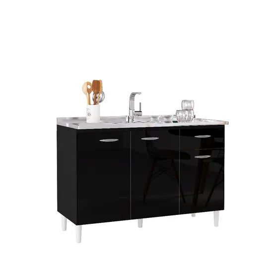 Balcão para Pia 3 Portas 1 Gaveta - Ninho Móveis