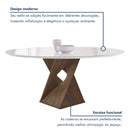 Mesa de Jantar 6 Lugares Tampo Redondo 120x120 - Ninho Móveis