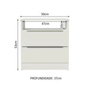 Mesa de Cabeceira com 2 Gavetas Branco - Ninho Móveis