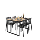Conjunto Mesa de Jantar Preto - Ninho Móveis
