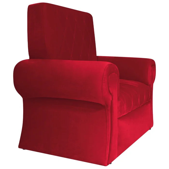 Poltrona Papai Noel em Suede Vermelho - Ninho Móveis