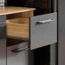 Armário de Cozinha Com 7 Portas E 2 Gavetas Compacta - Ninho Móveis