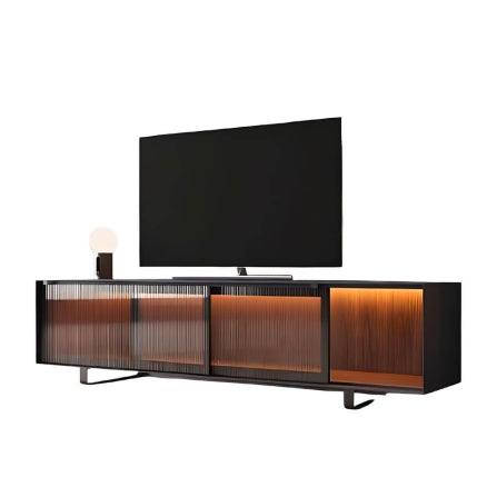 Rack com Vidro Canelado e LED - Ninho Móveis