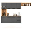 Armário de Cozinha Com 7 Portas E 2 Gavetas Compacta - Ninho Móveis