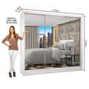 Guarda Roupa Casal Manhattan 3 Portas com Espelho - Ninho Móveis