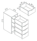 Gaveteiro para Escritório e Quarto 4 Gavetas - Ninho Móveis