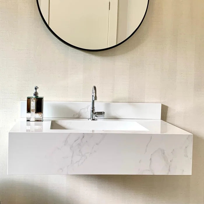 Bancada em Porcelanato com Cuba Esculpida - Ninho Móveis