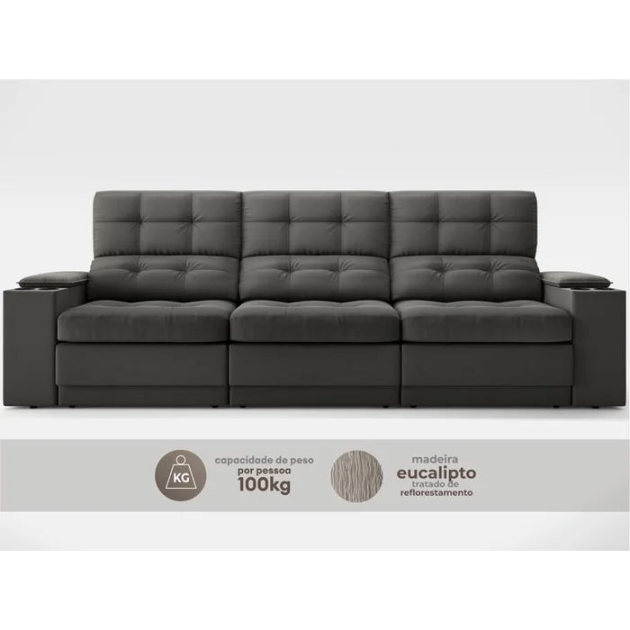 Sofá Valencia com Porta Copos - Ninho Móveis