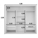 Guarda Roupa Bellagio 3 Portas de Correr - Ninho Móveis