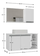 Armário Suspenso para Banheiro com Espelho - Ninho Móveis