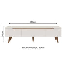 Rack para TV até 75 Polegadas com 2 Portas - Ninho Móveis