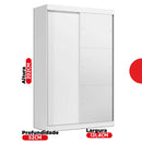 Guarda-Roupa 2 Portas de Correr com Espelho - Ninho Móveis