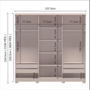 Guarda Roupa Casal Napoli 6 Portas - Ninho Móveis