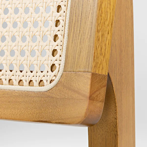 Cadeira de Madeira Maciça com Telinha Natural Estofada - Ninho Móveis