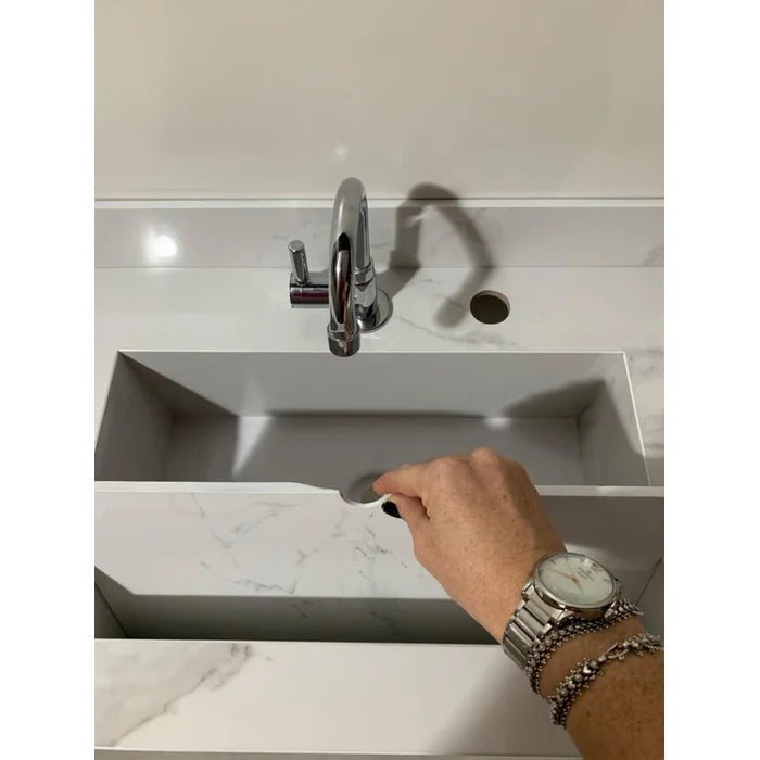 Bancada em Porcelanato com Cuba Esculpida - Ninho Móveis