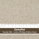 Conjunto 6 Cadeiras Estofadas em Linho Madeira maciça - Ninho Móveis