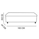 Calçadeira Báu 160cm em Suede - Ninho Móveis