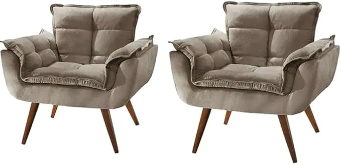 Poltrona Monaco em Suede - Ninho Móveis