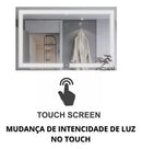 Espelho Retangular com LED Touch Screen - Ninho Móveis