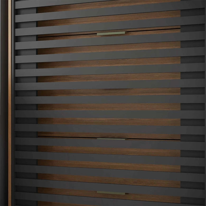 Guarda-Roupa Ripado 2 Portas com Espelho MDF - Ninho Móveis