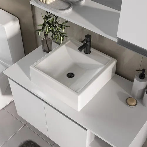 Armário Suspenso para Banheiro com Espelho - Ninho Móveis