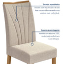 Conjunto 6 Cadeiras Estofadas em Linho Premium - Ninho Móveis