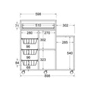 Fruteira/Balcão para Cozinha com 3 Portas - Ninho Móveis