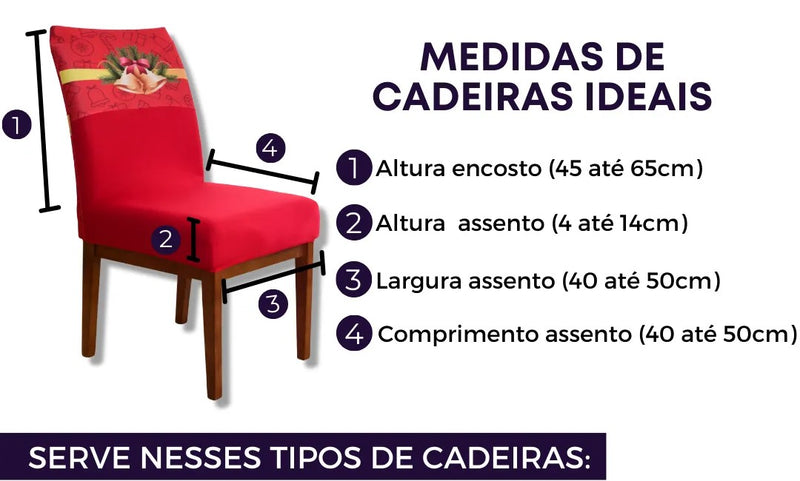 Capa de Cadeira de Natal Sinos - Ninho Móveis