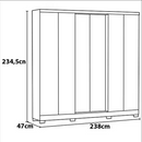 Guarda Roupa Casal Napoli 6 Portas - Ninho Móveis