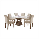 Mesa de Jantar 6 Lugares Tampo Redondo 120x120 - Ninho Móveis