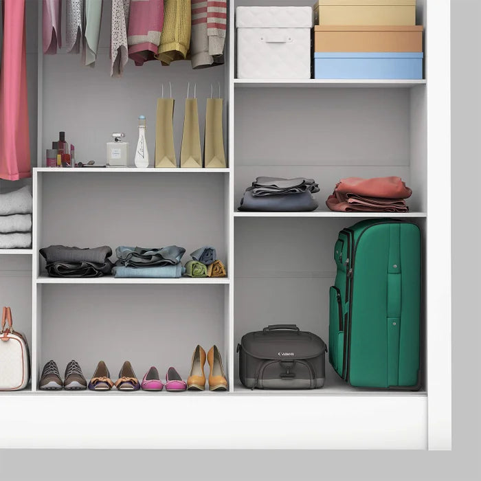 Guarda Roupa Casal Manhattan 3 Portas com Espelho - Ninho Móveis